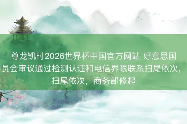 尊龙凯时2026世界杯中国官方网站 好意思国联邦通讯委员会审议通过检测认证和电信界限联系扫尾依次，商务部修起
